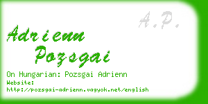adrienn pozsgai business card